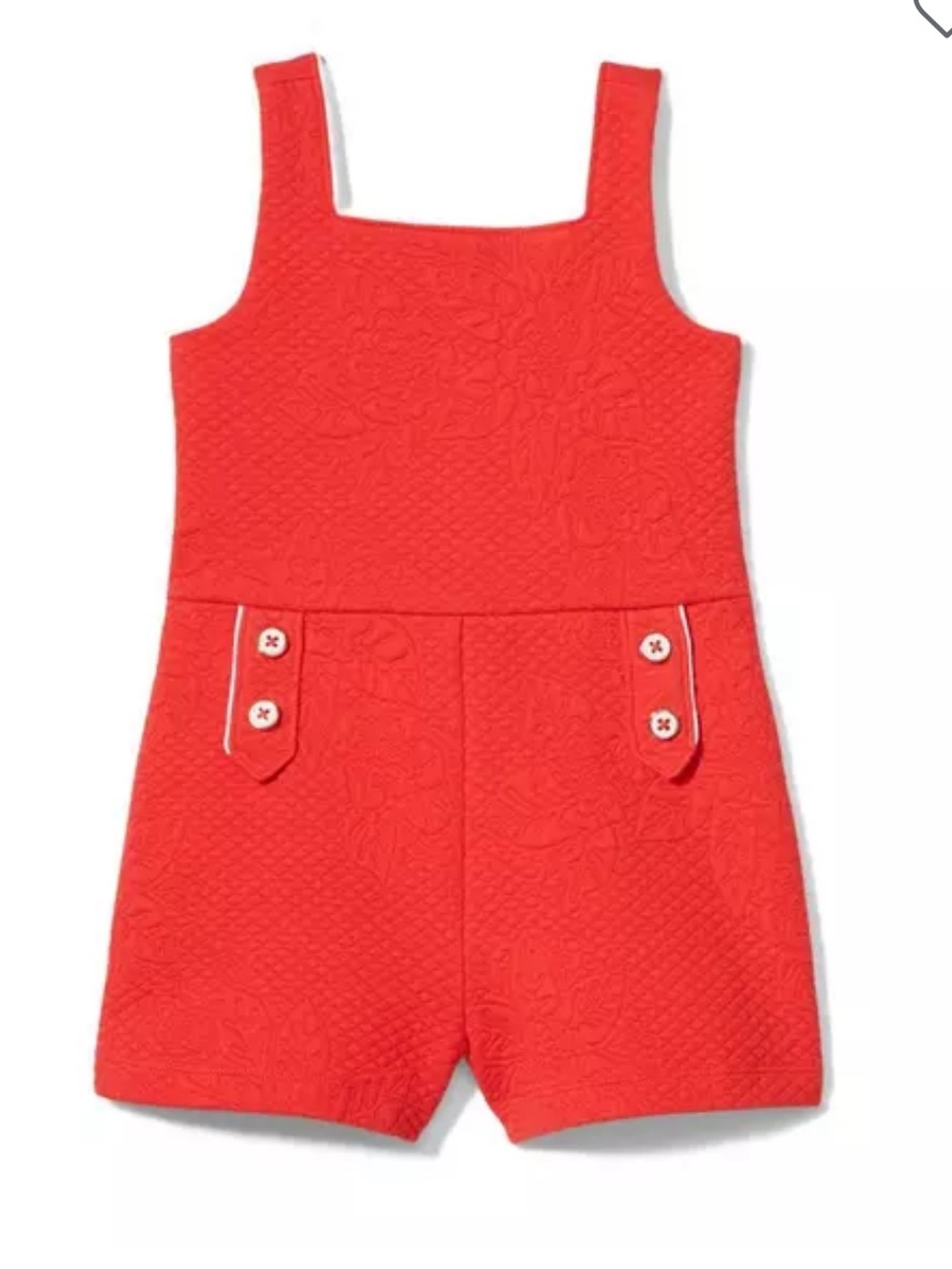 Janie and Jack Quilted Red Floral Romper